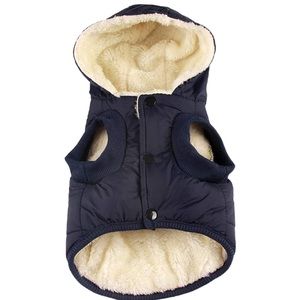 •NWOT Vcomfy Fleece Lining Polyester Filler Extra Warm Dog Hoodie Snap Closure